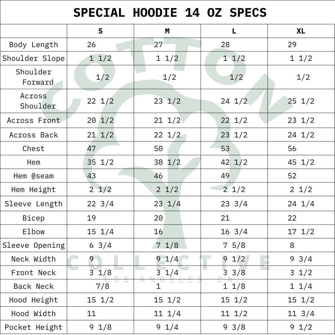 Cotton Collective 14oz Special Hoodies