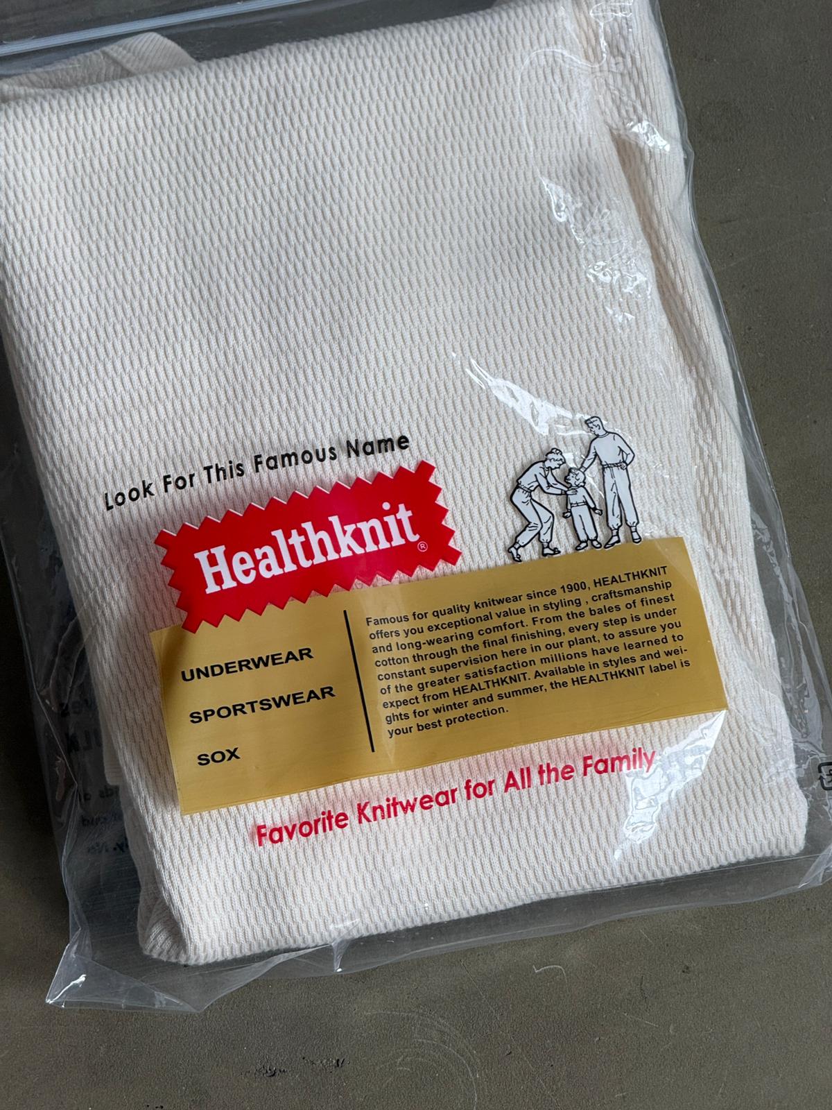 Healthknit S/S Honeycomb Henley Tee