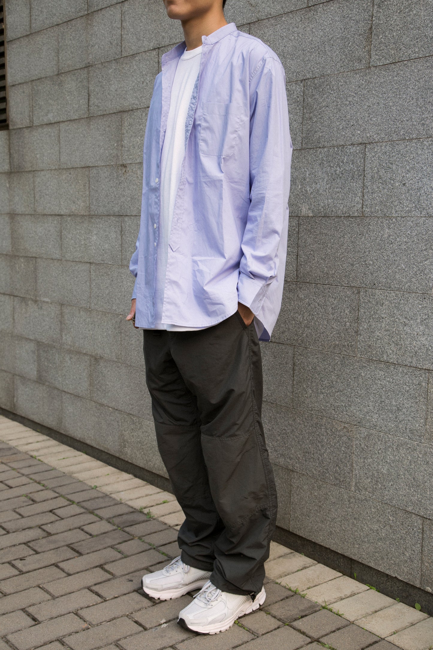 by R Grandad Collar Shirt