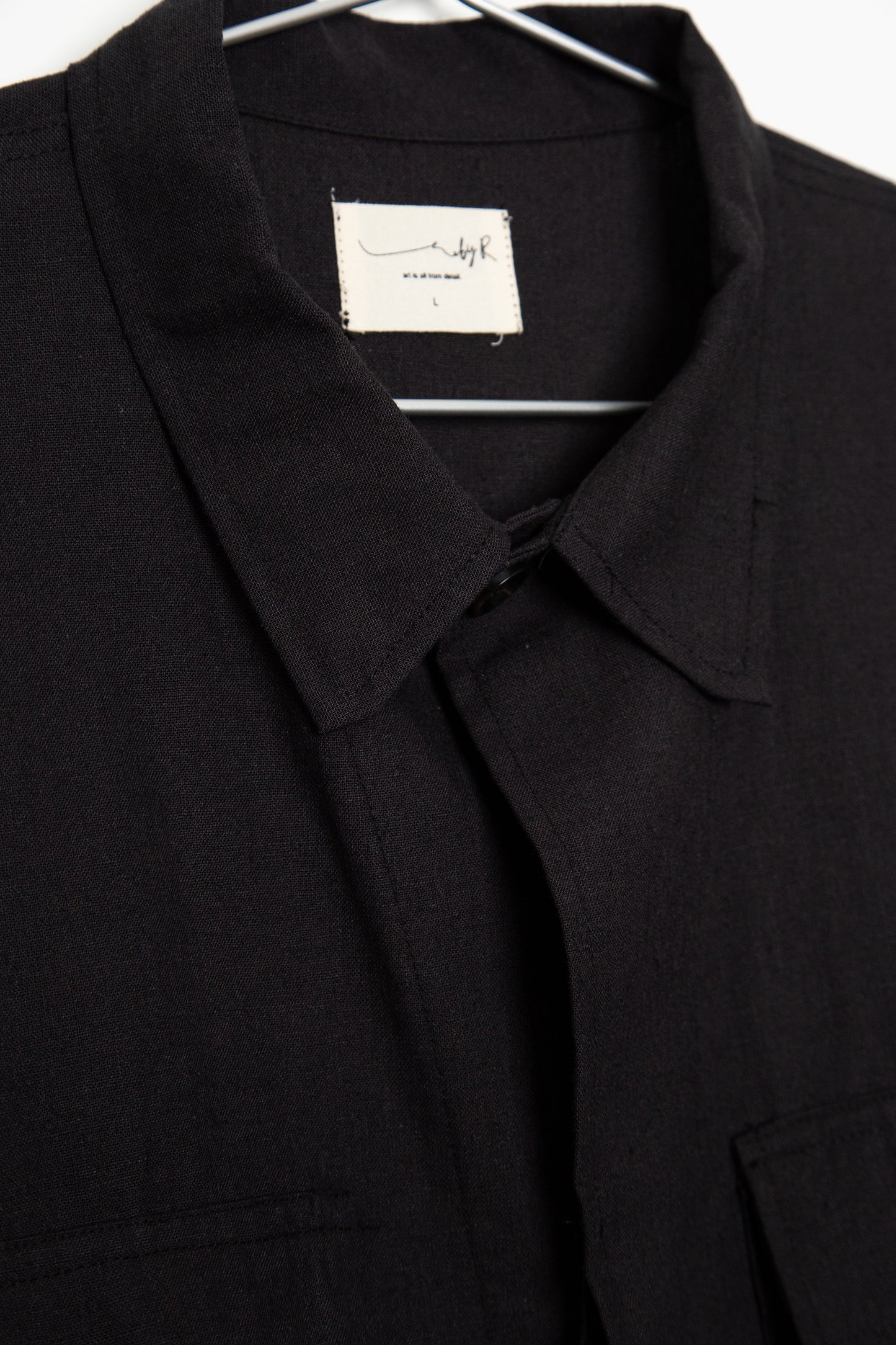 By R AW20 Linen Military Jacket