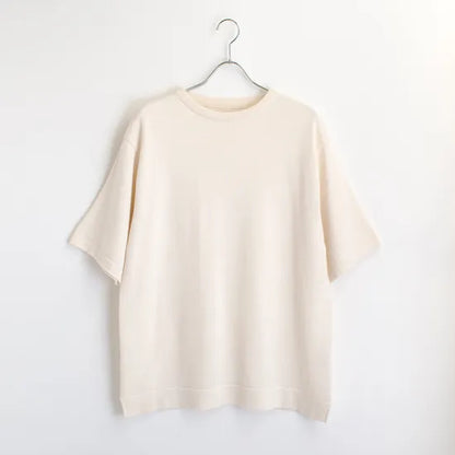 armi【mother】Washi Knit Crew Neck Tee