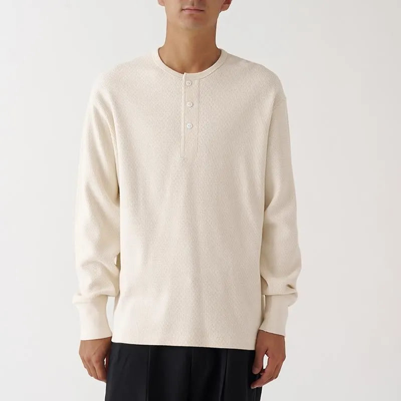 Healthknit L/S Honeycomb Thermal King Henley