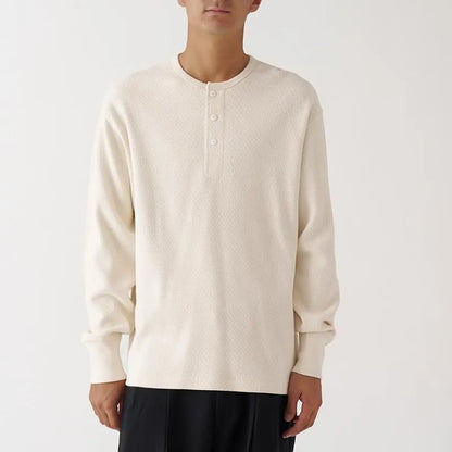 Healthknit L/S Honeycomb Thermal King Henley