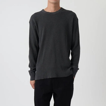 Healthknit L/S Thermal Waffle Crewneck