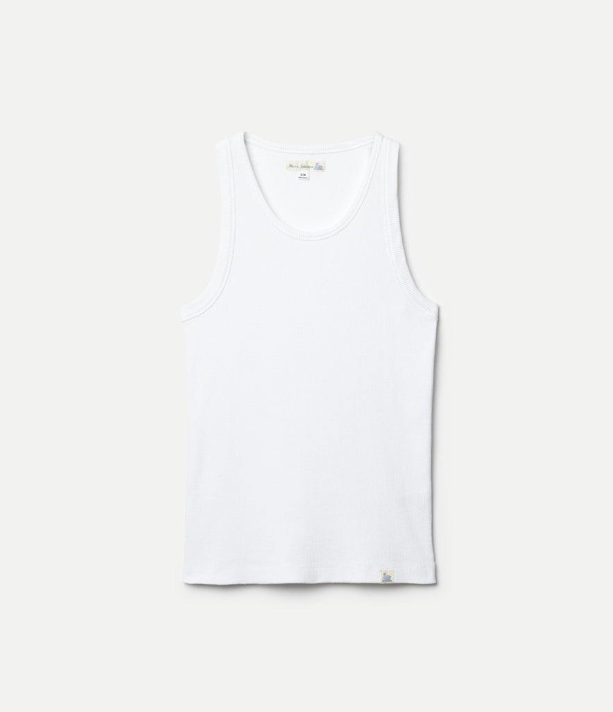 Merz B Iconic Ribbed Cotton Tank Top