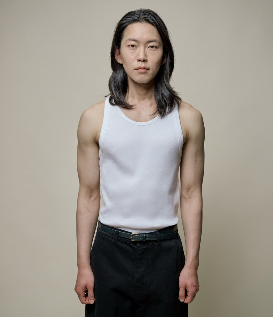 Merz B Iconic Ribbed Cotton Tank Top