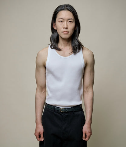 Merz B Iconic Ribbed Cotton Tank Top