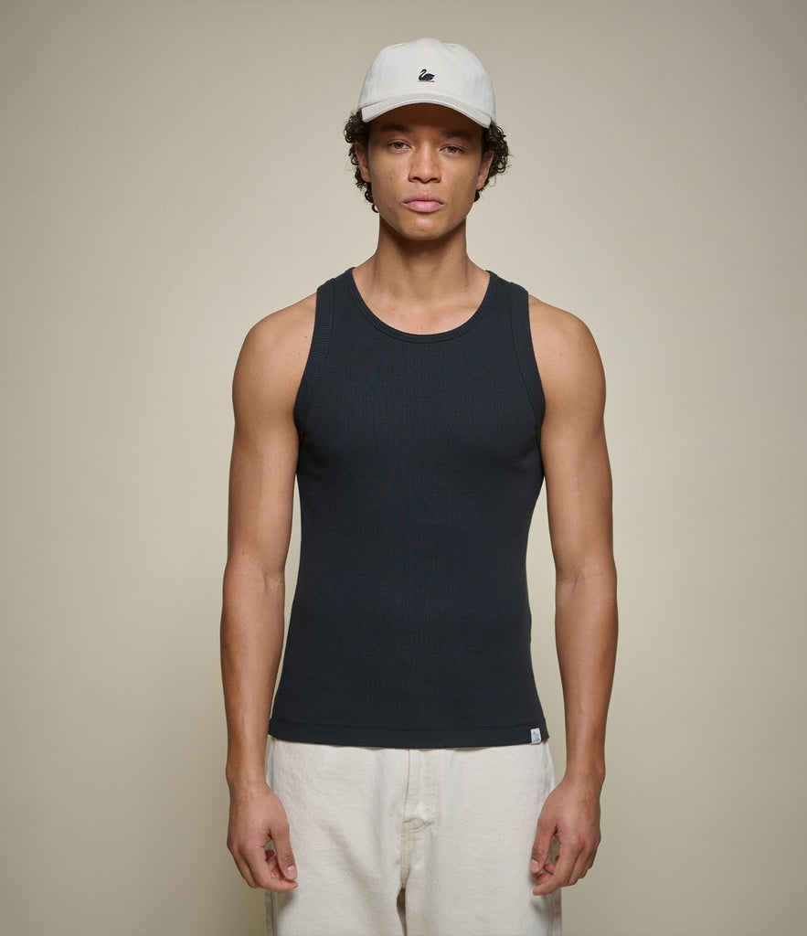 Merz B Iconic Ribbed Cotton Tank Top