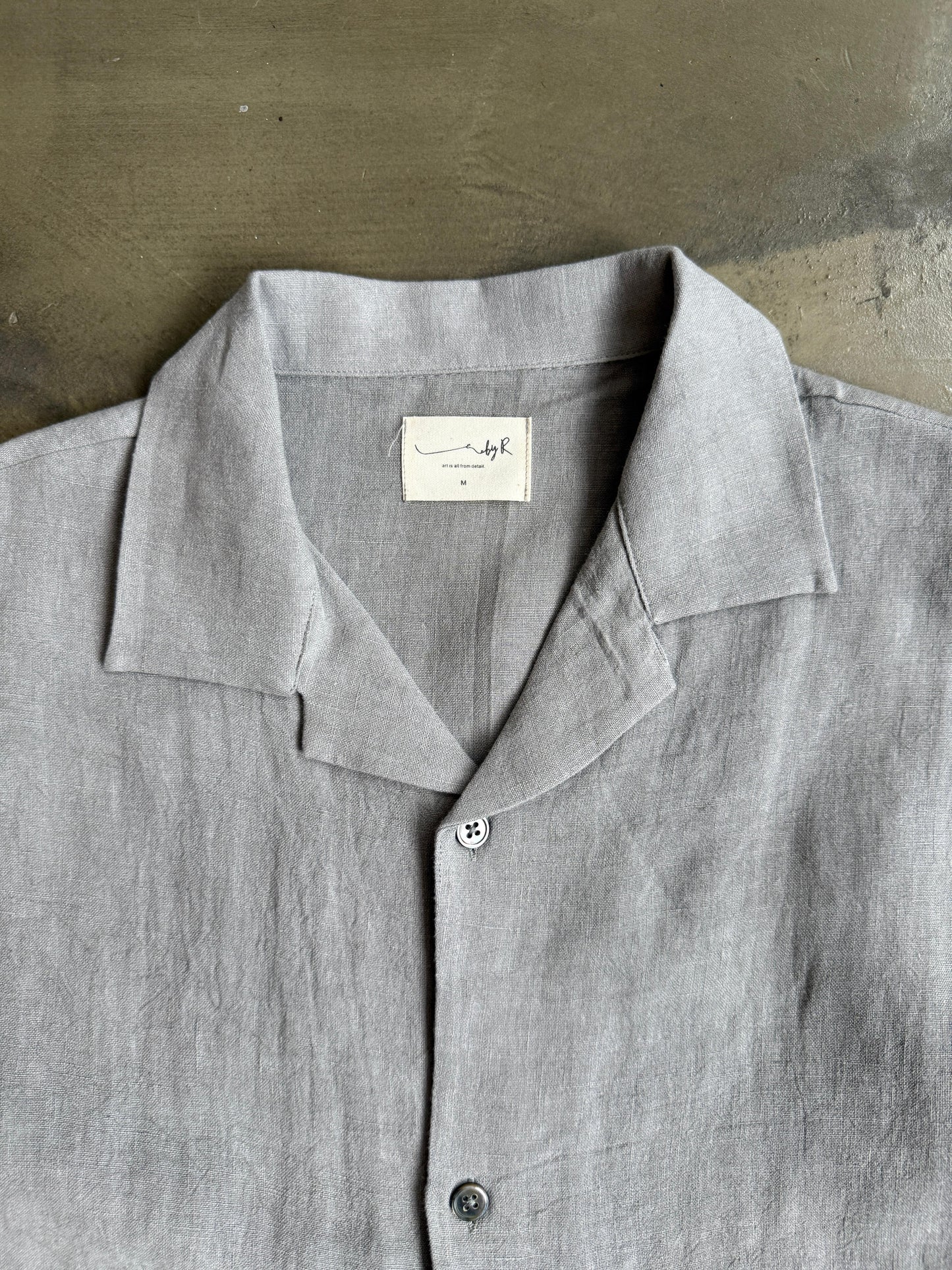 By R 25' S/S Camp Collar Hemp Shirt
