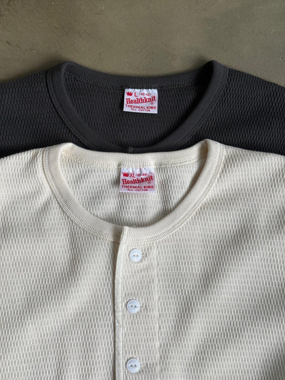 Healthknit S/S Honeycomb Henley Tee