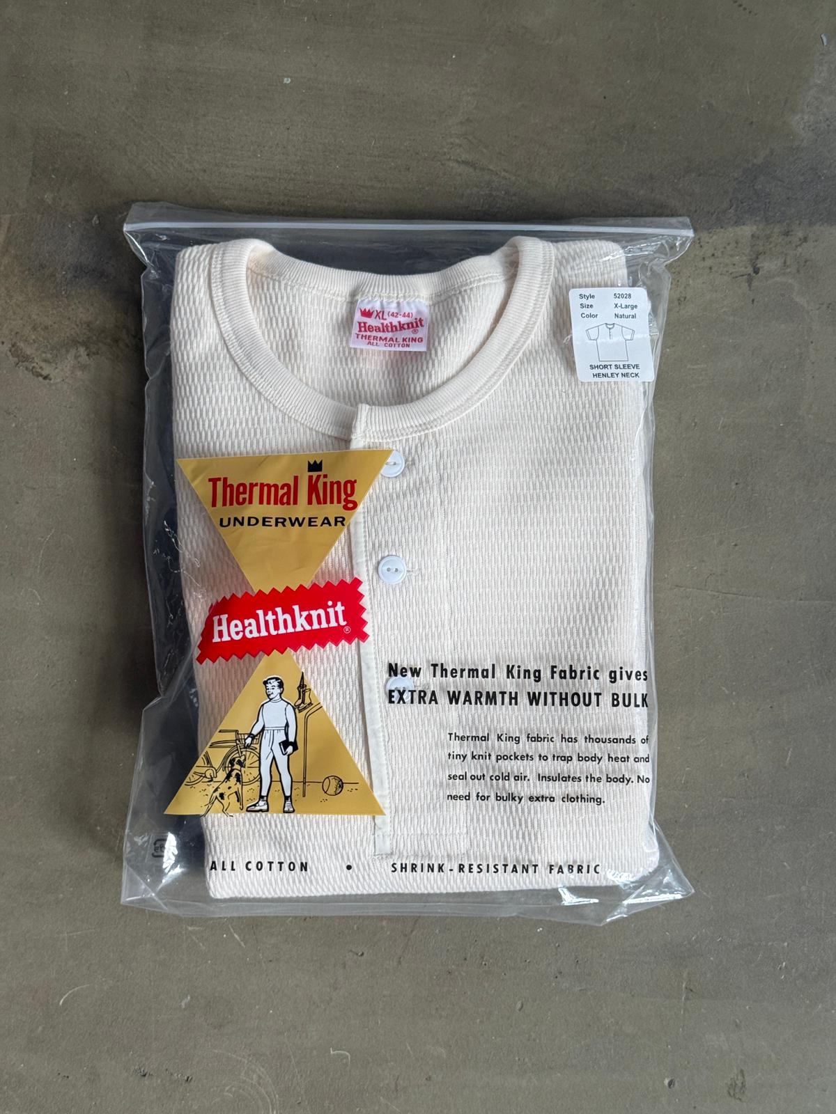 Healthknit S/S Honeycomb Henley Tee