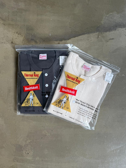 Healthknit S/S Honeycomb Henley Tee