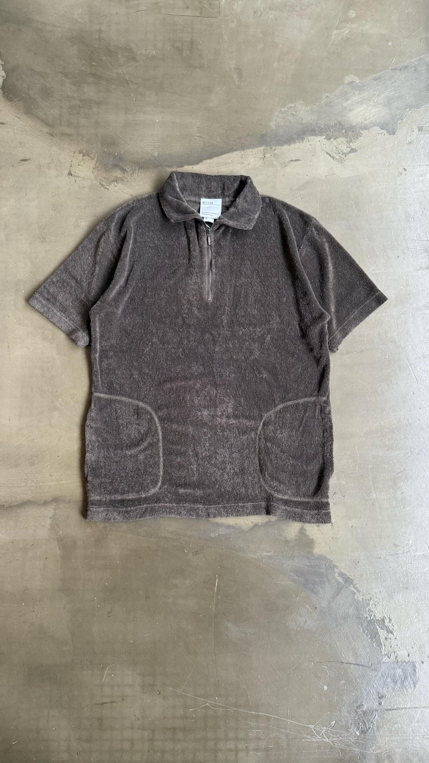 BETTER Linen Pile Half Zip Polo